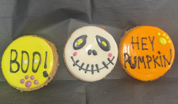 3 Halloween iced cookies